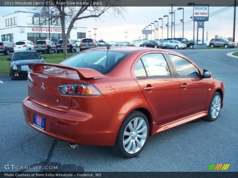 Rotor Glow Metallic / Black 2011 Mitsubishi Lancer GTS