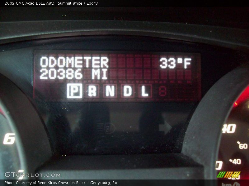 Summit White / Ebony 2009 GMC Acadia SLE AWD