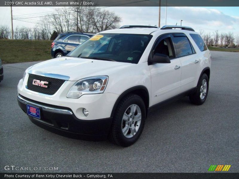 Summit White / Ebony 2009 GMC Acadia SLE AWD