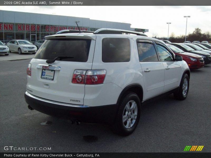 Summit White / Ebony 2009 GMC Acadia SLE AWD