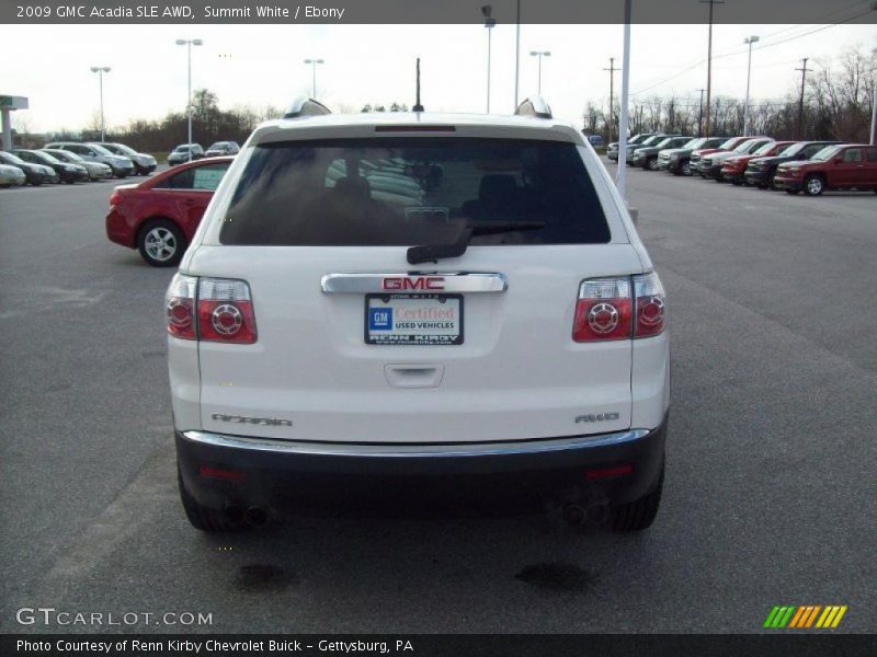 Summit White / Ebony 2009 GMC Acadia SLE AWD