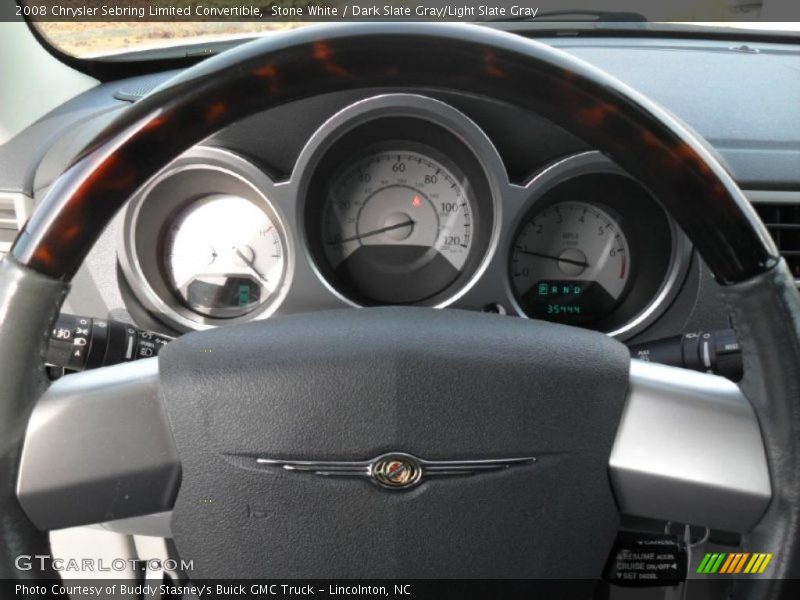 Stone White / Dark Slate Gray/Light Slate Gray 2008 Chrysler Sebring Limited Convertible
