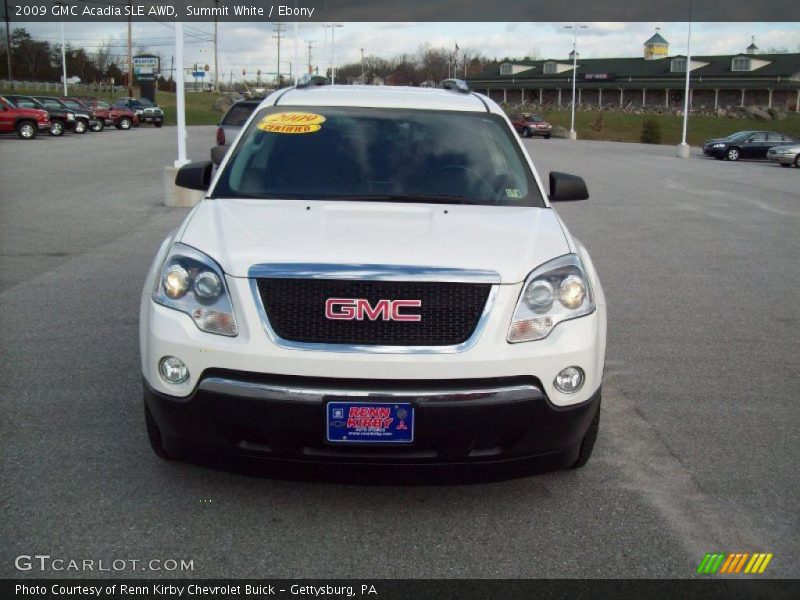 Summit White / Ebony 2009 GMC Acadia SLE AWD
