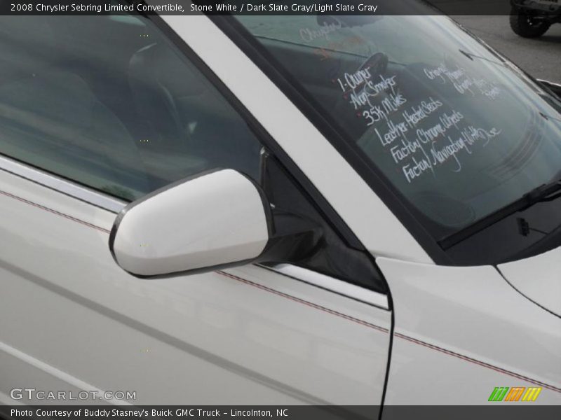 Stone White / Dark Slate Gray/Light Slate Gray 2008 Chrysler Sebring Limited Convertible