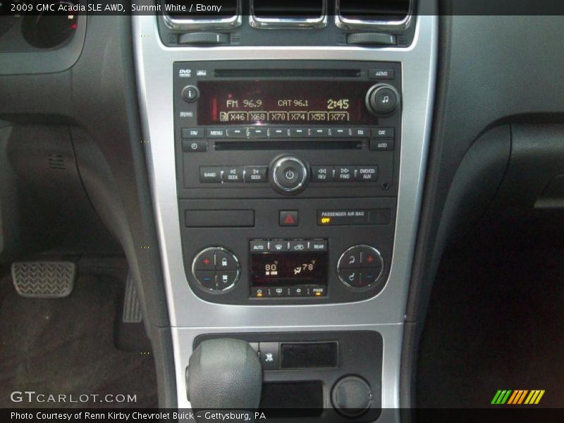 Controls of 2009 Acadia SLE AWD