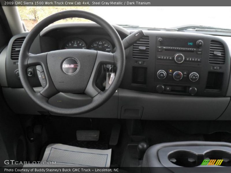 Steel Gray Metallic / Dark Titanium 2009 GMC Sierra 1500 Work Truck Crew Cab 4x4