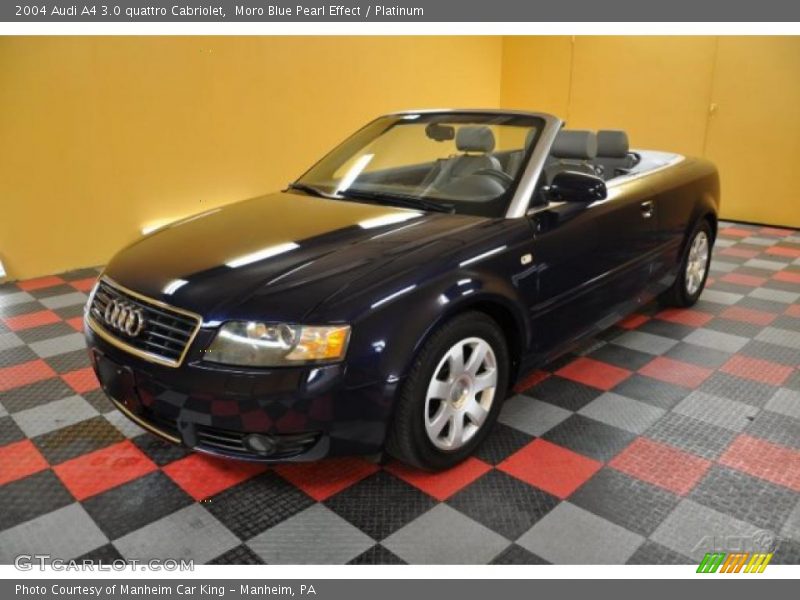 Moro Blue Pearl Effect / Platinum 2004 Audi A4 3.0 quattro Cabriolet