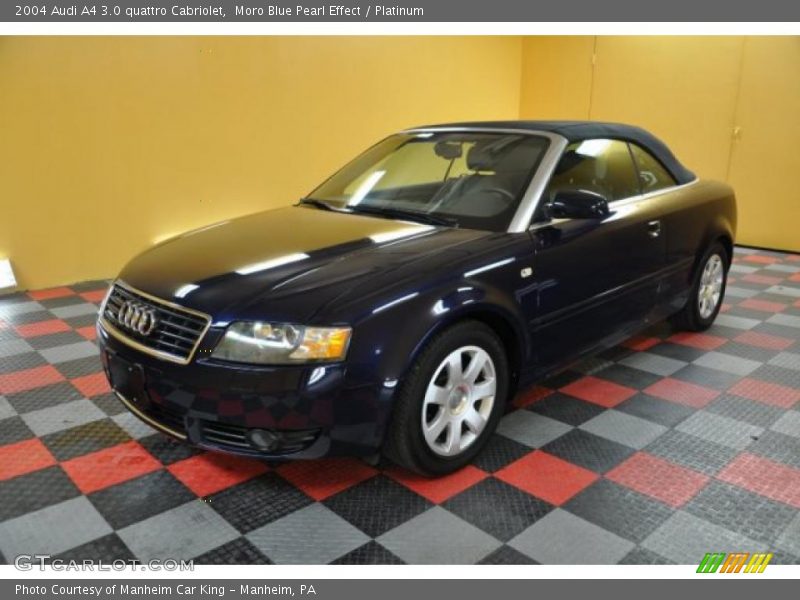 Moro Blue Pearl Effect / Platinum 2004 Audi A4 3.0 quattro Cabriolet