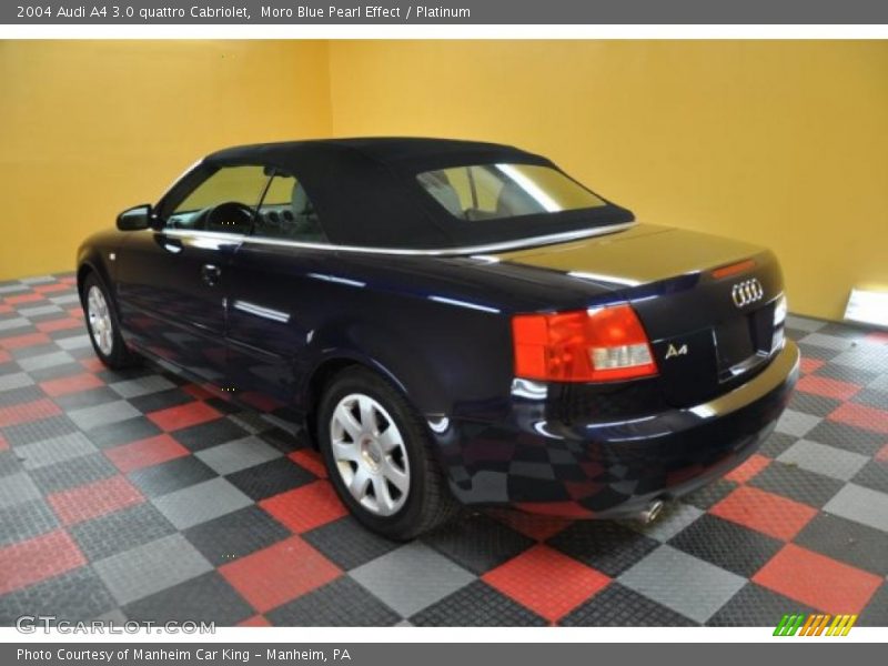 Moro Blue Pearl Effect / Platinum 2004 Audi A4 3.0 quattro Cabriolet