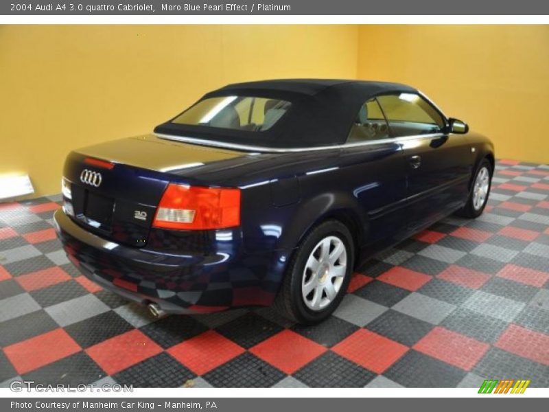 Moro Blue Pearl Effect / Platinum 2004 Audi A4 3.0 quattro Cabriolet