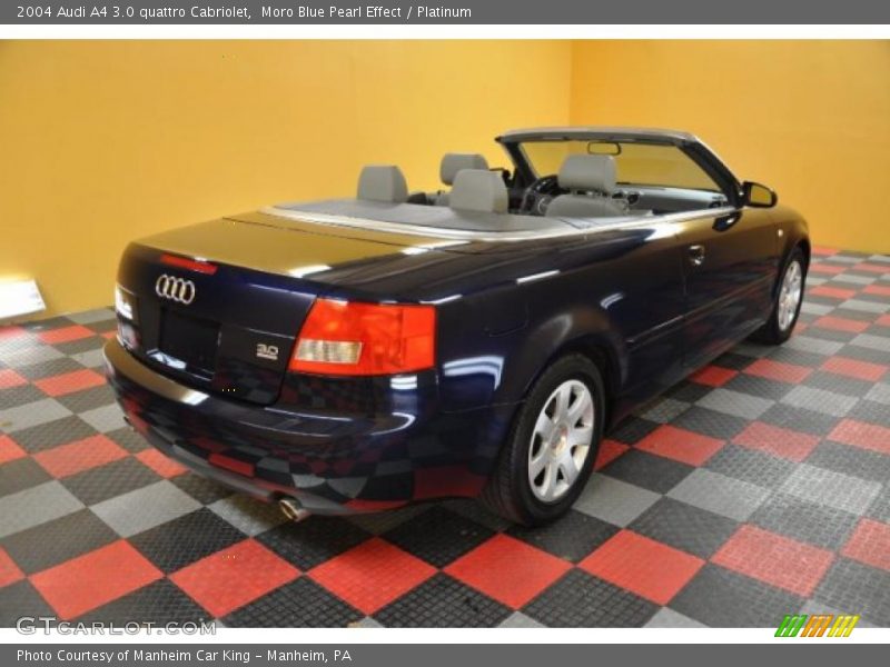 Moro Blue Pearl Effect / Platinum 2004 Audi A4 3.0 quattro Cabriolet