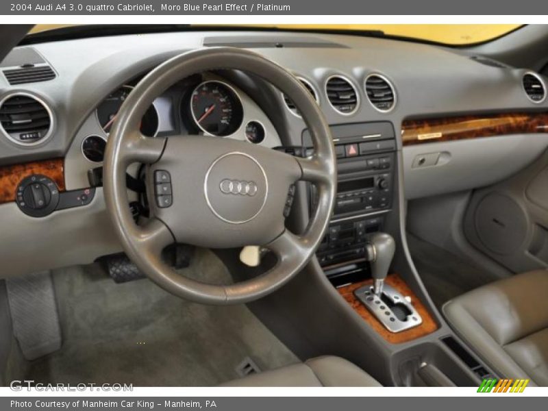 Moro Blue Pearl Effect / Platinum 2004 Audi A4 3.0 quattro Cabriolet