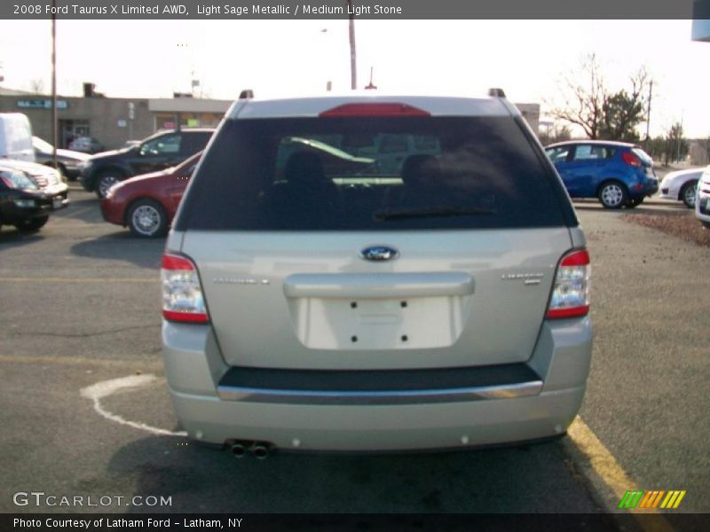 Light Sage Metallic / Medium Light Stone 2008 Ford Taurus X Limited AWD