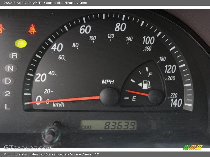 Catalina Blue Metallic / Stone 2002 Toyota Camry XLE