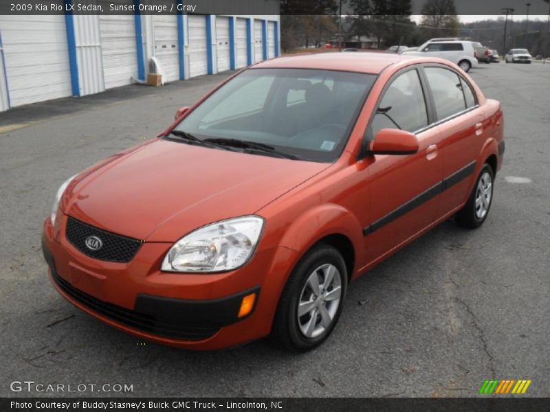 Sunset Orange / Gray 2009 Kia Rio LX Sedan