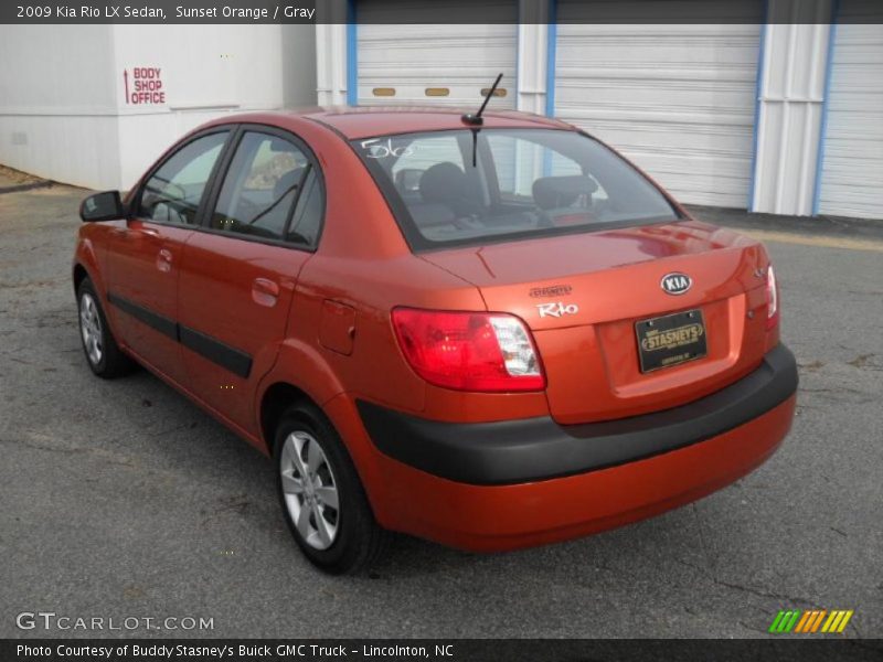 Sunset Orange / Gray 2009 Kia Rio LX Sedan