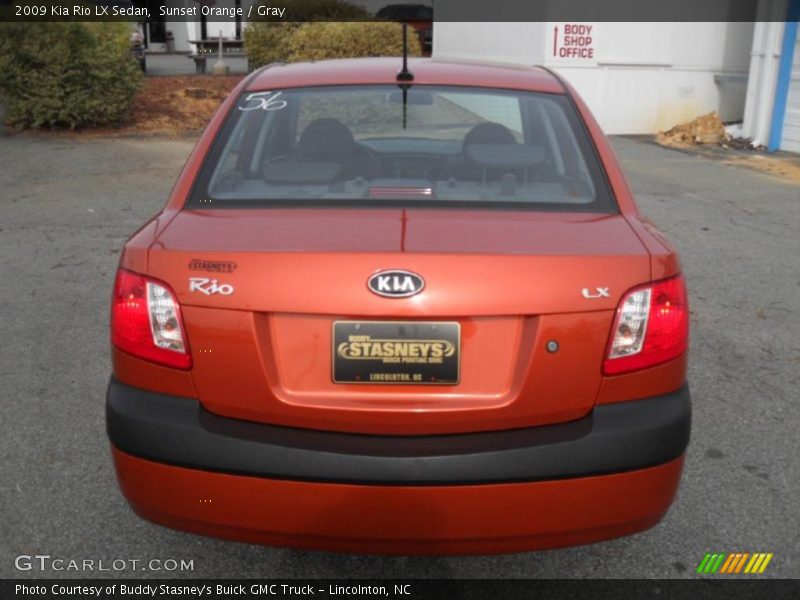 Sunset Orange / Gray 2009 Kia Rio LX Sedan