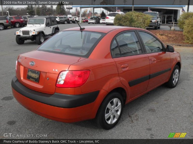 Sunset Orange / Gray 2009 Kia Rio LX Sedan