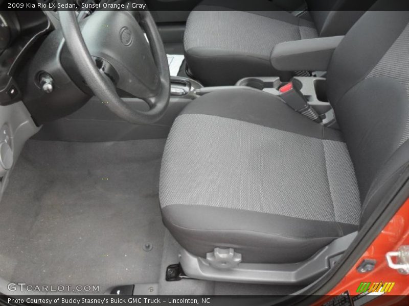 Sunset Orange / Gray 2009 Kia Rio LX Sedan