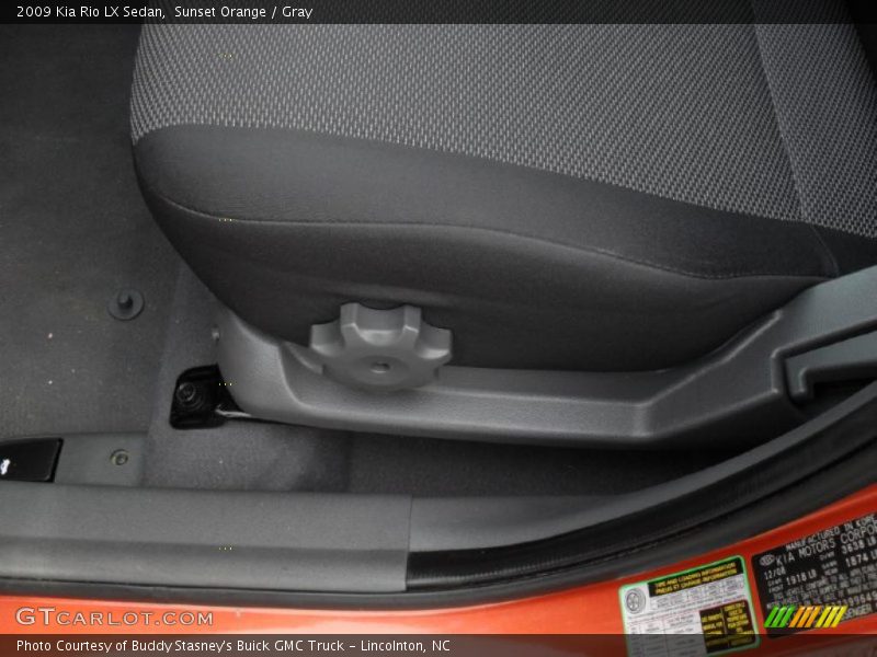 Sunset Orange / Gray 2009 Kia Rio LX Sedan