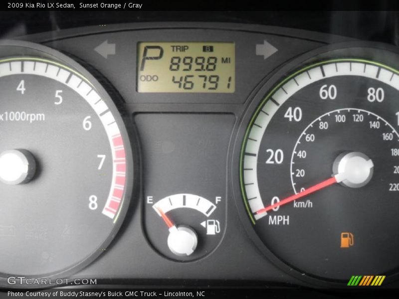 Sunset Orange / Gray 2009 Kia Rio LX Sedan