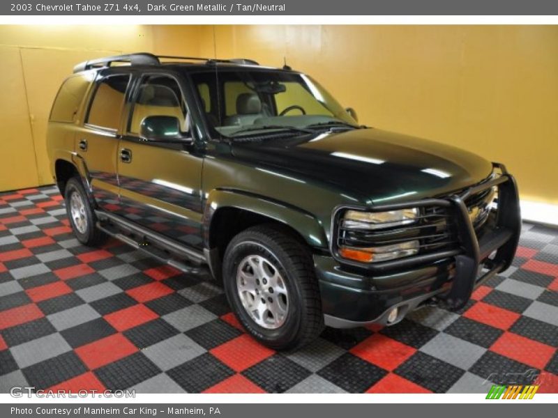 Dark Green Metallic / Tan/Neutral 2003 Chevrolet Tahoe Z71 4x4