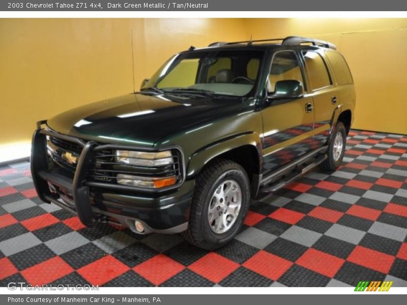 Dark Green Metallic / Tan/Neutral 2003 Chevrolet Tahoe Z71 4x4