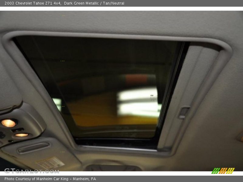 Dark Green Metallic / Tan/Neutral 2003 Chevrolet Tahoe Z71 4x4