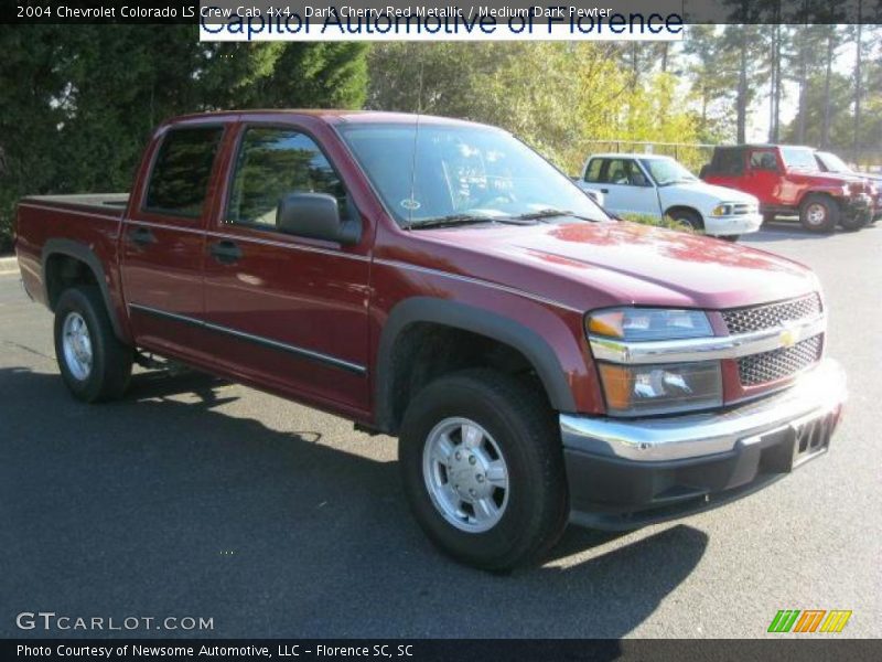 Dark Cherry Red Metallic / Medium Dark Pewter 2004 Chevrolet Colorado LS Crew Cab 4x4