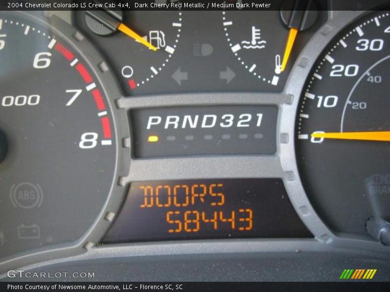 Dark Cherry Red Metallic / Medium Dark Pewter 2004 Chevrolet Colorado LS Crew Cab 4x4