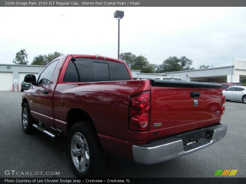 Inferno Red Crystal Pearl / Khaki 2008 Dodge Ram 1500 SLT Regular Cab