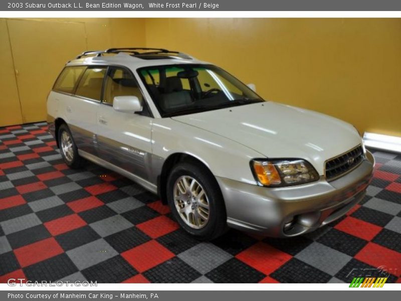 White Frost Pearl / Beige 2003 Subaru Outback L.L. Bean Edition Wagon