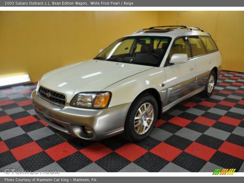 White Frost Pearl / Beige 2003 Subaru Outback L.L. Bean Edition Wagon