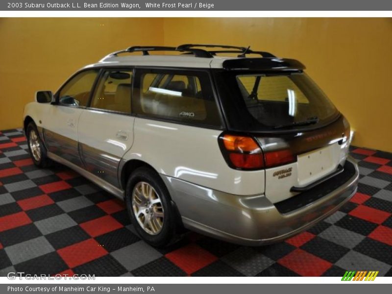 White Frost Pearl / Beige 2003 Subaru Outback L.L. Bean Edition Wagon