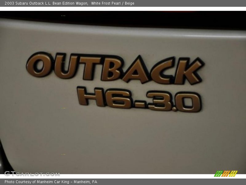 White Frost Pearl / Beige 2003 Subaru Outback L.L. Bean Edition Wagon