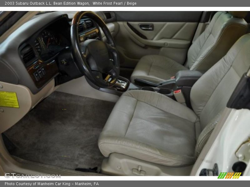 White Frost Pearl / Beige 2003 Subaru Outback L.L. Bean Edition Wagon