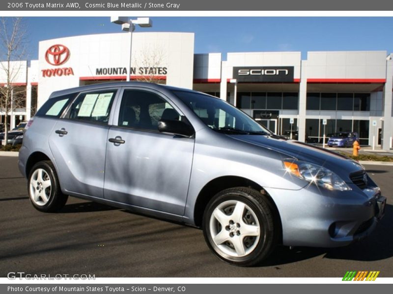Cosmic Blue Metallic / Stone Gray 2006 Toyota Matrix AWD