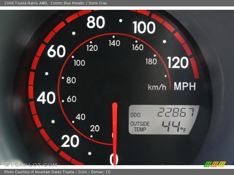 Cosmic Blue Metallic / Stone Gray 2006 Toyota Matrix AWD