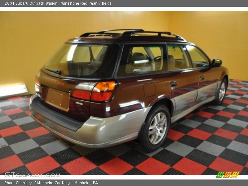 Winestone Red Pearl / Beige 2001 Subaru Outback Wagon