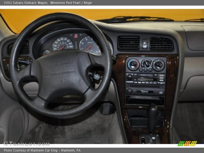 Winestone Red Pearl / Beige 2001 Subaru Outback Wagon