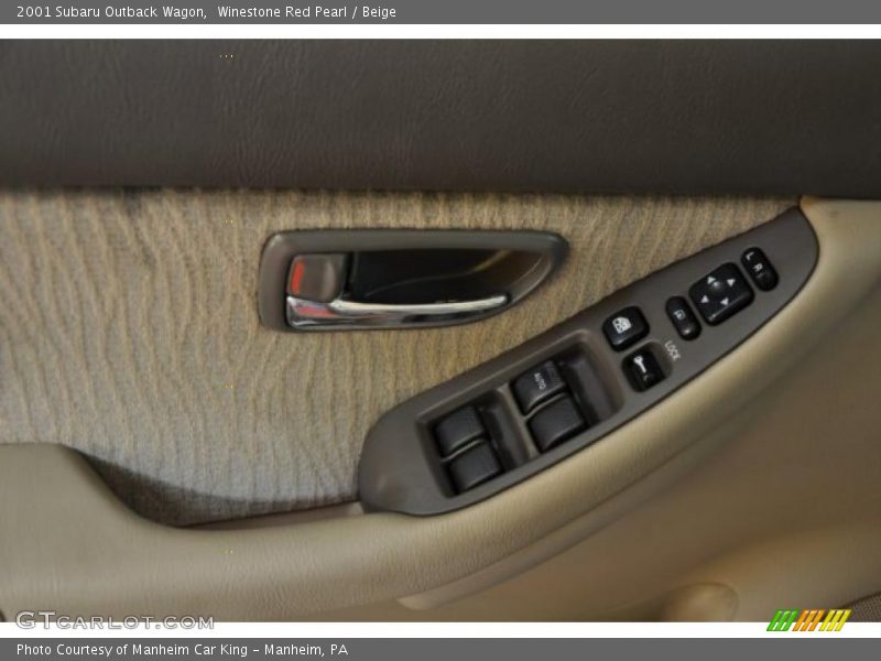 Winestone Red Pearl / Beige 2001 Subaru Outback Wagon
