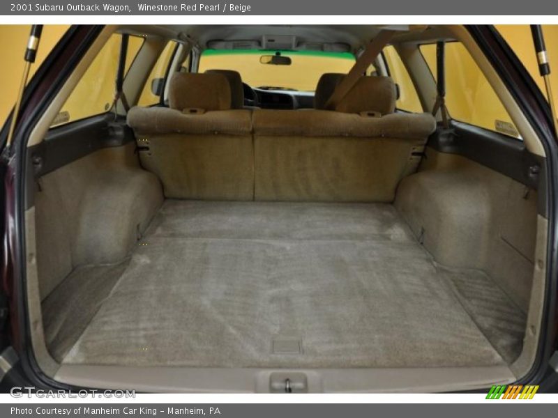 Winestone Red Pearl / Beige 2001 Subaru Outback Wagon
