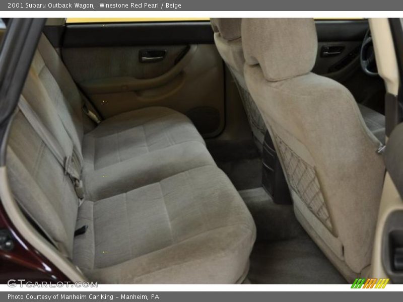 Winestone Red Pearl / Beige 2001 Subaru Outback Wagon