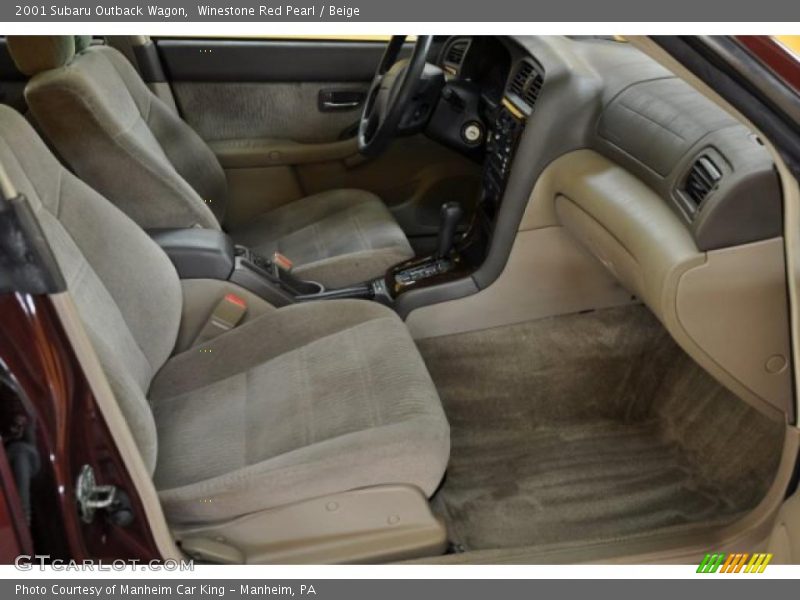 Winestone Red Pearl / Beige 2001 Subaru Outback Wagon