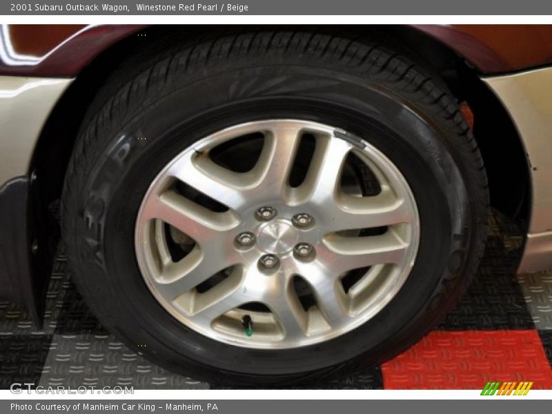 Winestone Red Pearl / Beige 2001 Subaru Outback Wagon
