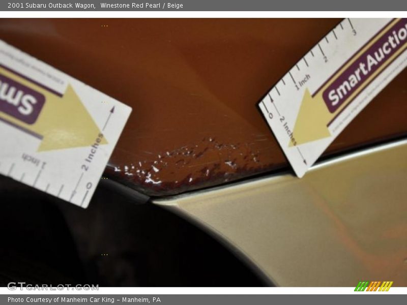 Winestone Red Pearl / Beige 2001 Subaru Outback Wagon