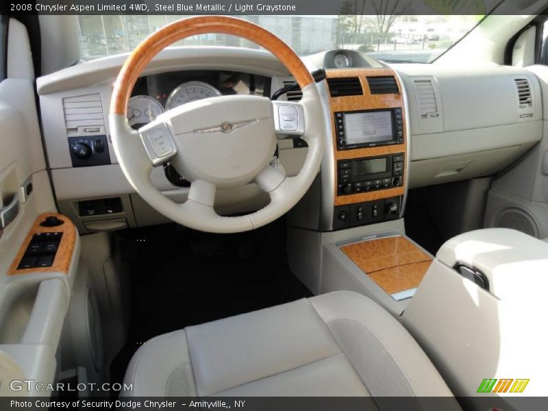 Steel Blue Metallic / Light Graystone 2008 Chrysler Aspen Limited 4WD