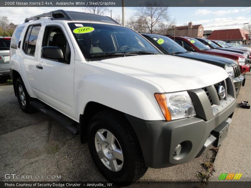 Avalanche White / Steel/Graphite 2008 Nissan Xterra S 4x4