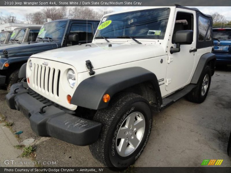 Stone White / Dark Slate Gray/Medium Slate Gray 2010 Jeep Wrangler Sport 4x4