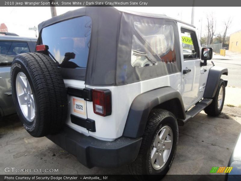 Stone White / Dark Slate Gray/Medium Slate Gray 2010 Jeep Wrangler Sport 4x4